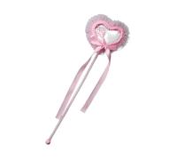 SUPVOX Pink Heart Tassel Fairy Wand for Birthday Party Role Play, Enchanted Stick with Glitter, for Angel and Fairy Costumes