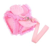 SUPVOX Pink Large Pet Harness with Angel Wings, Soft Pet Chest Strap for Dogs and Cats, Adjustable Pink Vest Harness for Walking and Travel