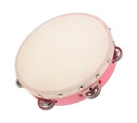 SUPVOX Pink Tambourine for Ergonomic Handheld Musical Instrument Diameter for Dance Exams and Performances Encourages Musical Exploration and Rhythm Development