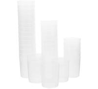 50 Pcs Plastic Measuring Cups, 100ml Measuring Jugs Heat Resistant Cup Measurements Set Transparent Labs Graduated Beakers Baking Cooking Home Kitchen Tools & Gadgets