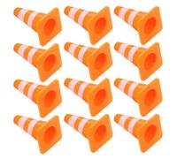 SUPVOX Plastic Mini Traffic Cones 80Pcs Road Signs for Engineering Play and Cognitive Development Sand Table Props