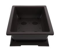 SUPVOX Plastic Planter Gardening Pot for Outdoors Gardens with Tray Simple Design Elegant Modern Visual Representation Black Plant Pot with Drainage Suitable for Plant and Cactus
