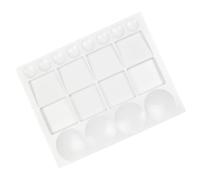 SUPVOX Plastic Rectangular Multi-compartment Paint Palette, Plastic Watercolor Mixer Tray with Practical Pigment Compartments for Artists and Painters, Easy-clean Paint Mixing Tray