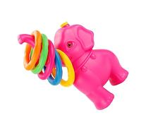 SUPVOX Plastic Ring Toss for Pink Elephant Design with Rings Outdoor Indoor Throwing Game to Hand Eye Coordination Safe Premium Plastic Material Fun Carnival Party Activity