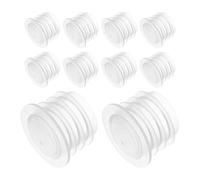 SUPVOX Plastic Wine Bottle Stoppers, 100PCS Reusable Clear Bottle Seal Plugs with Leakproof Threaded Caps, Suitable for Longdistance Transport and Parties