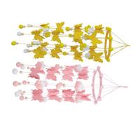 SUPVOX Plush Butterfly Crib Mobile for Nursery Handmade Hanging Decor Felt Pendant for Baby Room and Bedroom Butterfly Wall Ornament 2-Piece Set