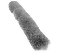 SUPVOX Plush Handbag Shoulder Strap Pad with 20cm Zipper, Faux Wide Crossbody Bag Strap Cushion in Dark Grey for Women’s Tote, Backpack, and Luggage Bags