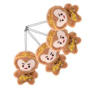 SUPVOX Plush Monkey Keychain Pendants 4pcs Set, Cute Stuffed Animal Keyrings Made of Soft Plush, Backpack Pendants with Charming Monkey Design, for Bag Decoration and DIY Keychains