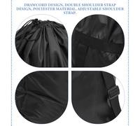 SUPVOX Polyester Laundry Storage Bag with Drawstring and Backpack Straps, Large Portable Dirty Clothes Organizer for Travel, Students, and Home Use