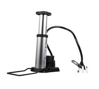 SUPVOX Portable Aluminum Alloy Foot Pump with Pressure Gauge Slip Pedal Inflator for Bicycle Motorcycle Electric Bike and Ball Tires Valve Compatible Floor Air Pump
