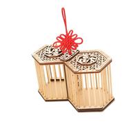 SUPVOX Portable Bamboo Mini Cage for Small Pets Hand-made Feeding Habitat Lightweight and Versatile Observation Container Smooth Surface Design for Easy Handling
