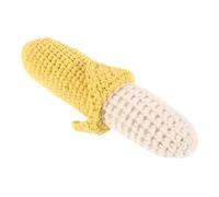 SUPVOX Portable Banana Shaped Hand for Newborns and Infants, Soft Cotton Teething Suitable for Home and Travel, Cute Yellow Baby Shaker Bell for Sensory Development
