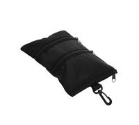 SUPVOX Portable Black Golf Pouch Bag with Multi Pockets and Zipper Nylon Organizer for Men and Women Protective Storage for Tees and Balls Compact Travel Accessory for Golf Equipment