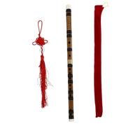 SUPVOX Portable Chinese Style Bamboo Flute for Beginners Smooth Burr Surface Polished Finger Music Instrument for Adults with Traditional Chinese Knot