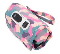 SUPVOX Portable Digital Milk Bottle Warmer for Babies Thermal Insulation Cover, Five-Level Temperature Control, Camouflage Pink, USB Charging Cable Included, Outdoor Travel Bottle Warmer