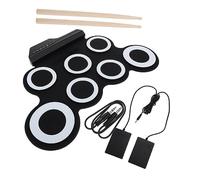 SUPVOX Portable Electric Drum Set Hand Roll up Drum Kit Silicone Pads for Practice for Home Travel Music Instrument
