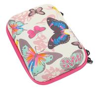 SUPVOX Portable Essential Oil Round Case EVA with Mesh Pocket for Home Daily Use and Nail Polish Kit Storage