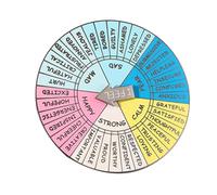 SUPVOX Portable Feeling Wheel Badge Sturdy Emotion Wheel Turntable Pin Lightweight and Compact Design for Easy Carrying Creative Craft with Unique Commemorative Charm Emotional Wellness