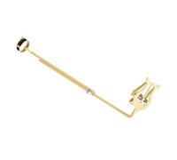 SUPVOX Portable Flute Lyre Music Holder Gold Flip Folder with Secure Clip, Marching Band Sheet Music Accessory for Flute and Wind Instruments