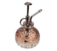 SUPVOX Portable Glass Spray Bottle for Succulent Plants Press Pump Dispenser with Vintage Embossed Snowflake Design and Wear-resistant for Indoor and Outdoor Watering Gardening Tool