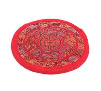 SUPVOX Portable Hand-Sewn Red Cotton Cloth Buddhist Sound Bowl Pad Cushion for Singing Bowls Meditation with Unique Simple Design, Mat for Ritual Instruments