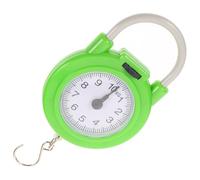 SUPVOX Portable Manual Luggage Scale Spring Hook Small Travel Suitcase Weight Scale Lightweight High Precision Fluorescent Green for Travel and Home Use