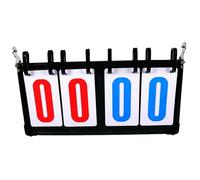 SUPVOX Portable Metal Flip Scoreboard PVC Steel Tabletop Scorekeeper for Basketball Soccer Tennis Badminton Games