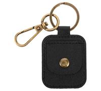 SUPVOX Portable Mini Keychain Coin Purse for Women, Black Pu Leather Small Change Wallet with Snap Closure, Coin Display Case and Key Holder for Everyday Use
