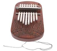 SUPVOX Portable Mini Thumb Kalimba 8 Tone Wooden Music Instrument with Melodious Melody and Unique Special Design Metal Keys for Family Performance and Professional Boys and Girls Use