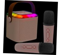 SUPVOX Portable Mini Wireless Karaoke Speaker with Microphones High Definition Stereo Sound Deep Bass Subwoofer Stylish Compact Design for Home Party and Outdoor Use