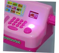 SUPVOX Portable Pink Cash Register Compact Pretend Play Model Accessory Enhancing Cognitive Skills Logical Thinking and Math Development