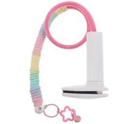 SUPVOX Portable Pink Parrot Perch Stand for Training and Play, Adjustable Small Bird Tabletop Playstand with Non-slip Base, Interactive Desktop Bird Perch for Home and Party Use