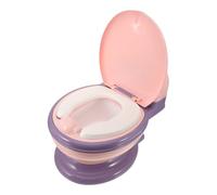 SUPVOX Portable Pink Realistic Potty Training Toilet for Toddlers Made of Sturdy Plastic with Comfortable Soft Cushion Design, for Home Use and Easy Toilet Training for Babies and Boys