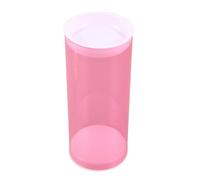 SUPVOX Portable Pink Shuttlecock Storage Tube with Caps, Lightweight Plastic Badminton Shuttle Holder, 3pcs Cylinder Container for Home, Gym, and Outdoor Use