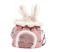 SUPVOX Portable Plush Hamster and Squirrel Carrier Bag with Cross Body Strap Comfortable Warm Small Pet Outdoor Travel Pouch for Rodents and Rabbits