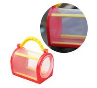 SUPVOX Portable Red Butterfly Catching Cage with Carry Handle for Outdoor Nature Exploration House for Boys and Ages