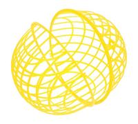 SUPVOX Portable Rolling Ball Shaped Chicken Coop Cage for Small Animals, 30cm Yellow round Poultry Enclosure, Outdoor Movable Pet Shelter for Rabbits, Ducks, and Pigeons