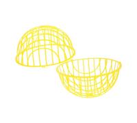 SUPVOX Portable Rolling Round Chicken Coop Cage for Outdoor Backyard Use, Lightweight Yellow Plastic Movable Small Animal Cage Suitable for Rabbits and Poultry Safety