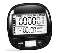 SUPVOX Portable Step Counter Pedometer Clip 3d Sensor Plastic Black 50x53x26mm Accurate Walking Tracker for Outdoor Fitness and Sports Use