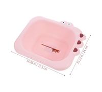 SUPVOX Portable Washbasin for Newborns and Lightweight Cartoon Washing Basin for Face Hands Feet and Diaper Cleaning Suitable for Home and Travel Pink