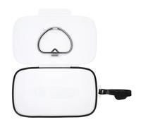 SUPVOX Portable Wipes Dispenser Box with Lid, Reusable Travel Wipe Holder for Nursery and Bathroom, Compact White and Black Tissue Container for On-the-go Use