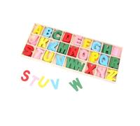 SUPVOX Portable Wooden Alphabet Craft Letters Educational for Learning Spelling and Pronunciation Smooth Premium Wood DIY Hand-painted Letters for Home and Kindergarten Creativity