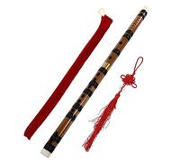SUPVOX Portable Wooden Chinese Dizi Flute g Key, Two-section Bamboo Student Flute Traditional Instrument for Beginners with Random Accessories, Natural Wood Color