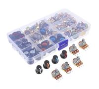 SUPVOX Potenti Kit Options Featuring Rollflower Shaft Linear Taper Potenti Meters Types of Knobs and Wh Components for Guitar Volume Control and Electronic Machine Rotary Adjustments