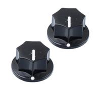 SUPVOX Potentiometer Control Knobs 2pcs Plastic Caps for Electric Guitar Bass Amplifier Effects Volume Adjustment in Medium Size 24Mm