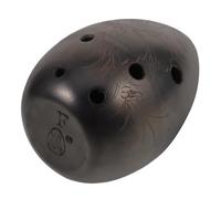 SUPVOX Pottery Xun for Pear Shaped Introductory Musical Instrument for Beginners Durable Black Design Sound for Family Gatherings and Music Enjoyment