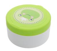 SUPVOX Powder Puff with Fluffy Short Plush Applicator and Green Frog Container Soft Talcum Powder Applicator for Babies for Gentle Skin Care