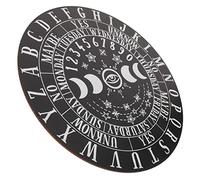SUPVOX Premium Wooden Divination Board for Decision Making Engraved Message Board with Astrolabes Home Divination Prop for Meditation Special Occasions
