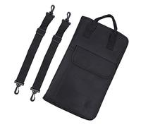 SUPVOX Professional Drumstick Bag Large Capacity Durable Oxford Cloth Percussion Storage Container Portable Lightweight for Practice Lessons Live Gigs with Drum Holder Black