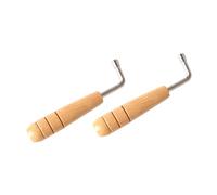 SUPVOX Professional Lyre Harp Tone Tuning Tool Set, 2pcs Handheld Small Wrench with Wooden Handle, Inner Quadrangular Lyre Harp Wrench for Accurate Instrument Tuning in Music Performance
